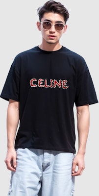 CELINE FW22 黑色棉质水钻宽松版T恤。 2X49F671Q-38BR Shop CELINE FW22 黑色棉质水钻宽松版T恤。 2X49F671Q-38BR