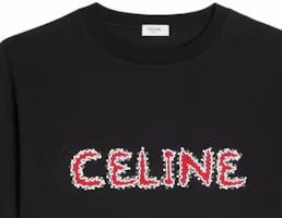 Details for CELINE FW22 黑色棉質水鑽寬鬆版型T恤. 2X49F671Q-38BR