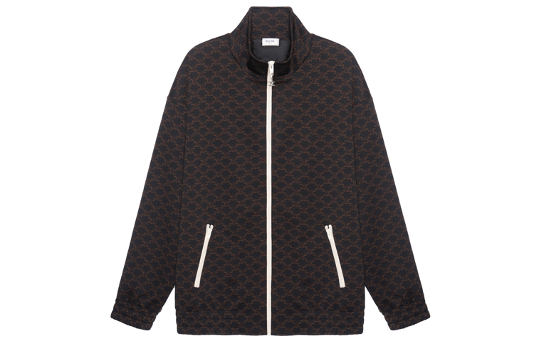 Buy CELINE FW22  Black Full-Print Pattern Zip-Up Jacket 2Y74A366T-39NM