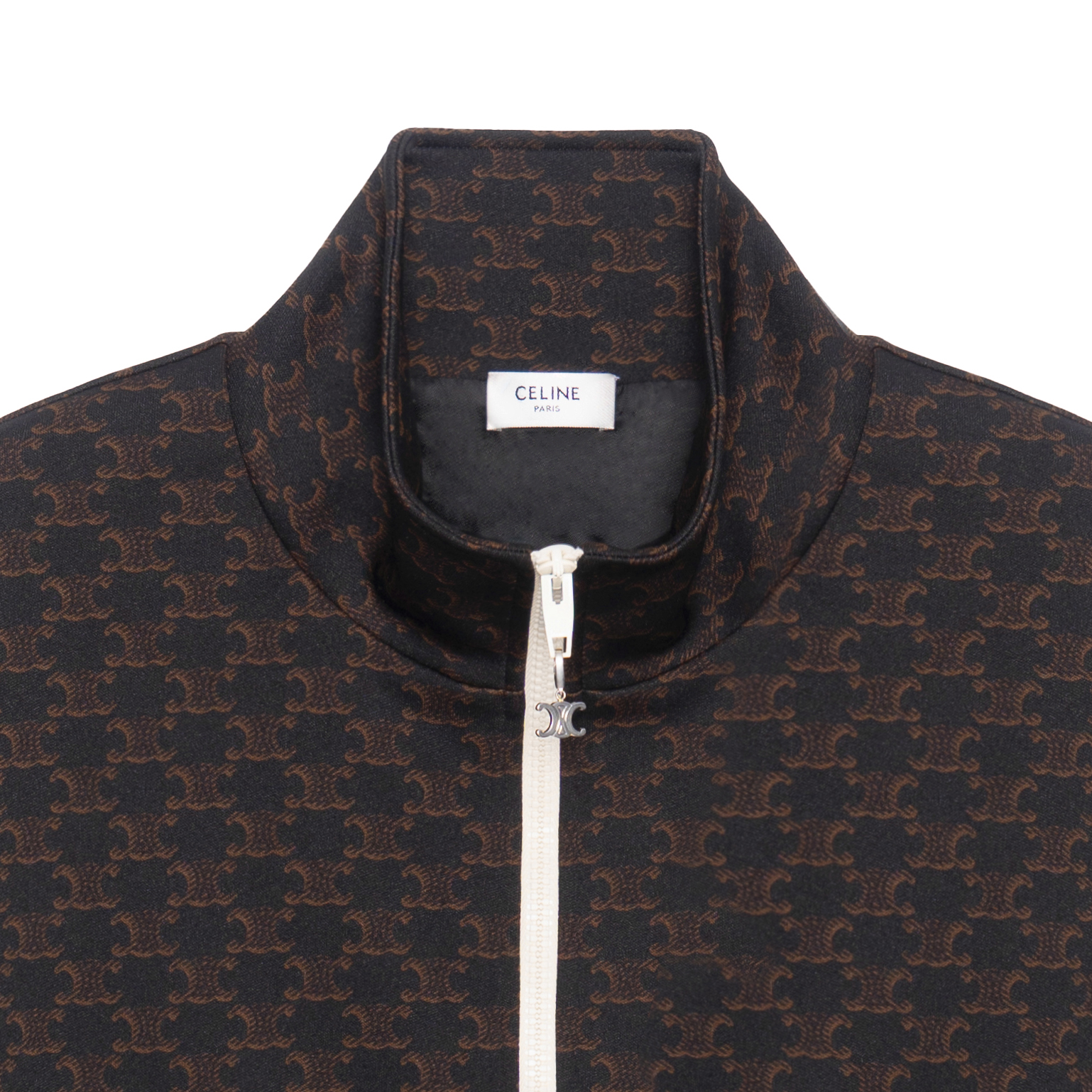 Purchase CELINE FW22  Black Full-Print Pattern Zip-Up Jacket 2Y74A366T-39NM