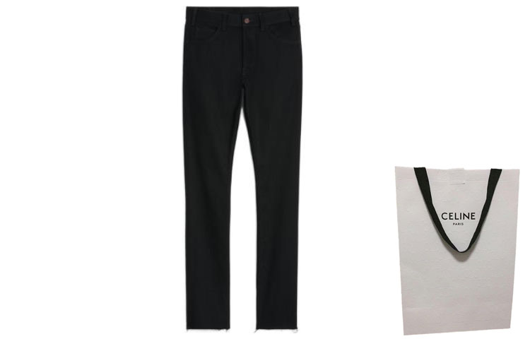 Lookbook CELINE FW22  Black Straight-Leg Raw Hem Jeans 2N934760D-38NF