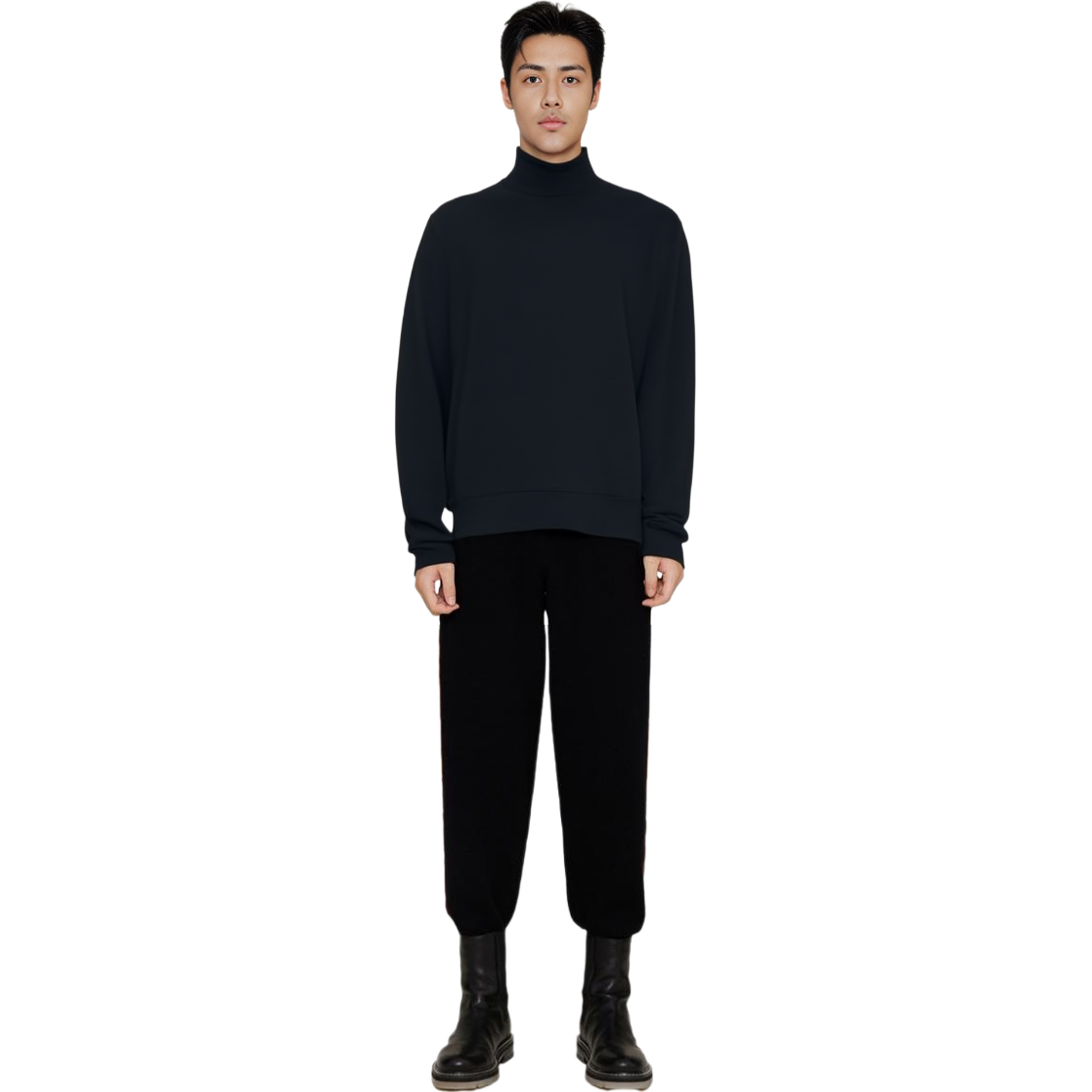 Shop CELINE FW22 Suéter Negro de Lana con Cuello Alto. 2AC69395D-38NO