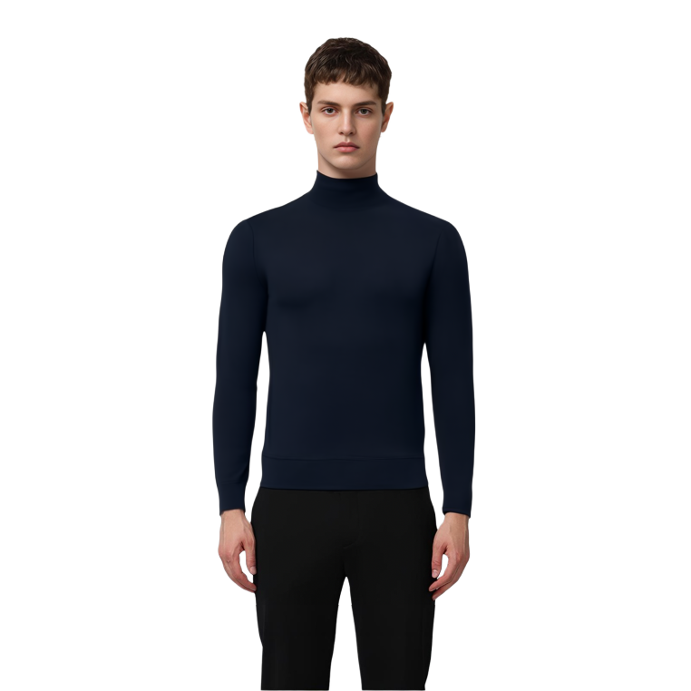 Purchase CELINE FW22 Suéter Negro de Lana con Cuello Alto. 2AC69395D-38NO