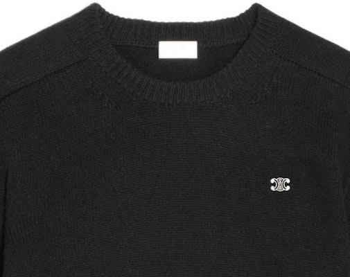 Jersey de Lana y Cachemira Negro CELINE FW22 con Parche de Logo. 2AC85048T-38OW Purchase Jersey de Lana y Cachemira Negro CELINE FW22 con Parche de Logo. 2AC85048T-38OW