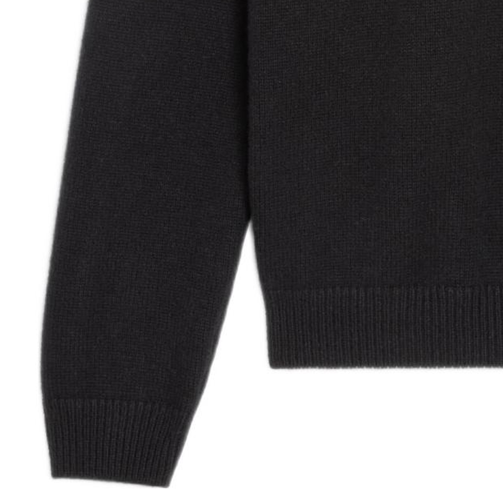 Cheap Jersey de Lana y Cachemira Negro CELINE FW22 con Parche de Logo. 2AC85048T-38OW