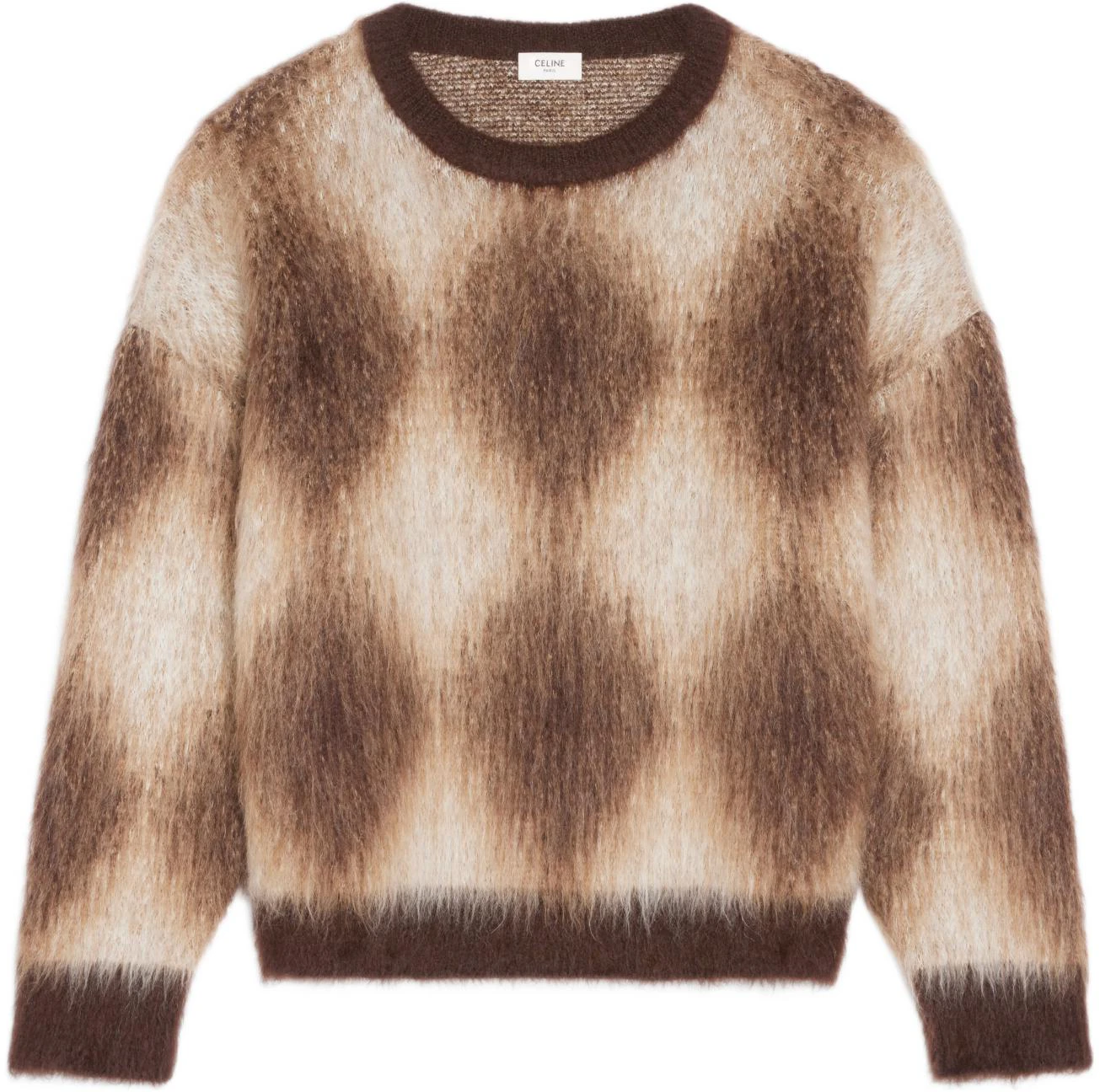 celine-fw-22-boy-doll-brown-diamond-pattern-fleece-pullover-sweater-2-aa-24606-s-19-br