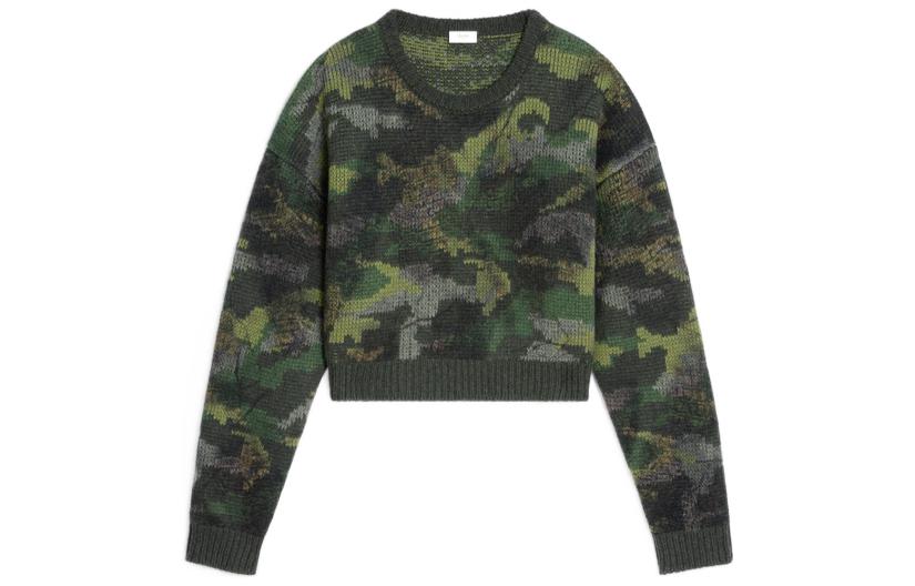 CELINE FW22  Camouflage Knit Sweater Green 2AH54432U-02CQ