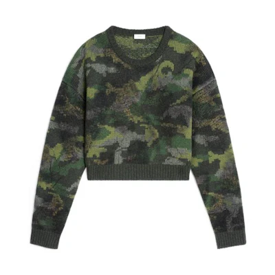 CELINE FW22 Camouflage Knit Sweater Green 2AH54432U-02CQ