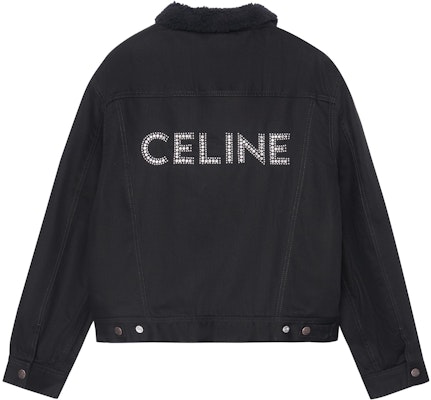 CELINE FW22 Dark Grey Logo Embellished Button-Up Jacket. 2Q523085T-38TK Lookbook CELINE FW22 Dark Grey Logo Embellished Button-Up Jacket. 2Q523085T-38TK