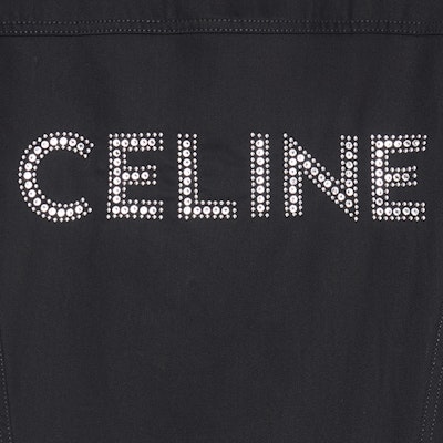 CELINE FW22 Dark Grey Logo Embellished Button-Up Jacket. 2Q523085T-38TK Shop CELINE FW22 Dark Grey Logo Embellished Button-Up Jacket. 2Q523085T-38TK