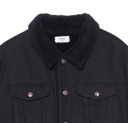 CELINE FW22 Dark Grey Logo Embellished Button-Up Jacket. 2Q523085T-38TK Purchase CELINE FW22 Dark Grey Logo Embellished Button-Up Jacket. 2Q523085T-38TK