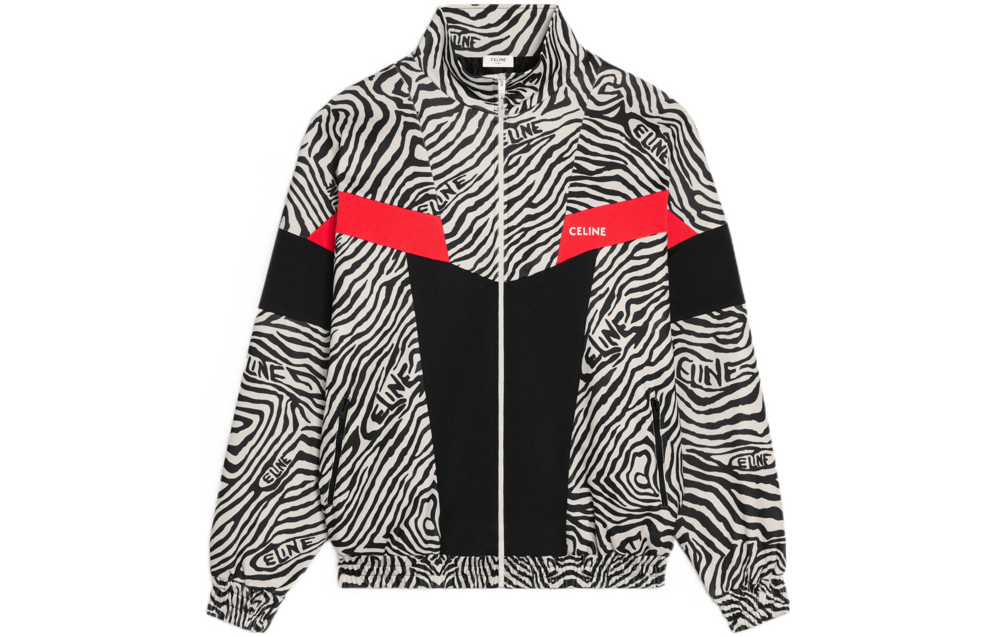 CELINE FW22  Embroidered Reversible Knit Track Jacket Multicolor 2Y880426S-38ZM