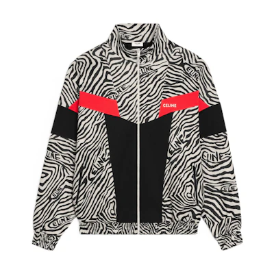 CELINE FW22 Embroidered Reversible Knit Track Jacket Multicolor 2Y880426S-38ZM
