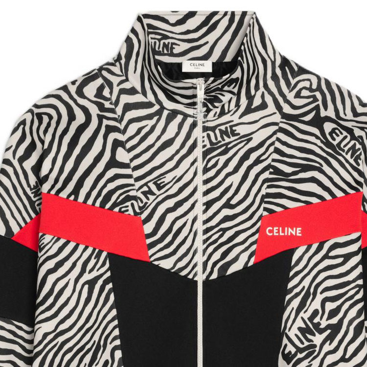 Details for CELINE FW22  Embroidered Reversible Knit Track Jacket Multicolor 2Y880426S-38ZM