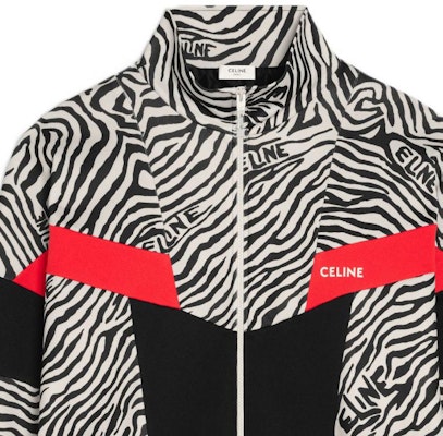 CELINE FW22 Embroidered Reversible Knit Track Jacket Multicolor 2Y880426S-38ZM Details for CELINE FW22 Embroidered Reversible Knit Track Jacket Multicolor 2Y880426S-38ZM