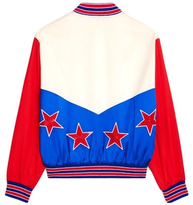 CELINE FW22 Chaqueta Varsity Colorblock con Estampado Geométrico Blanca. 2V35N851C-01EM Lookbook CELINE FW22 Chaqueta Varsity Colorblock con Estampado Geométrico Blanca. 2V35N851C-01EM