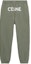 Order CELINE FW22 Jogger Hijau Logo Print Fleece Knit dengan Tali Serut. 2Z056670Q-02KF