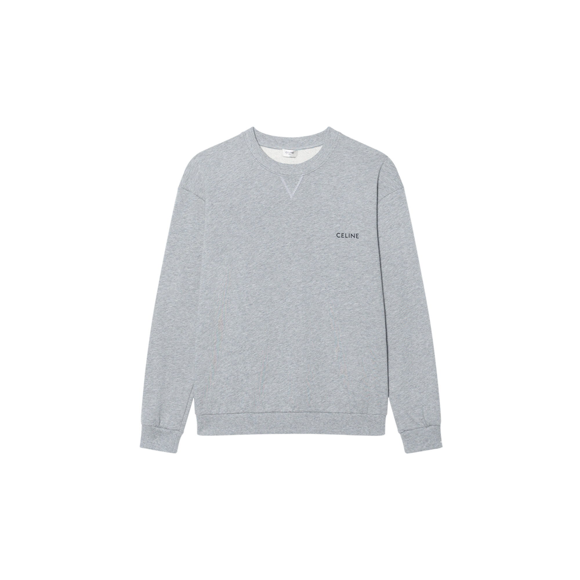 CELINE FW22  Grey Pullover Sweatshirt with Letter Print. 2Y959670Q-09GB