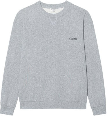 CELINE FW22 Grey Pullover Sweatshirt with Letter Print. 2Y959670Q-09GB Buy CELINE FW22 Grey Pullover Sweatshirt with Letter Print. 2Y959670Q-09GB