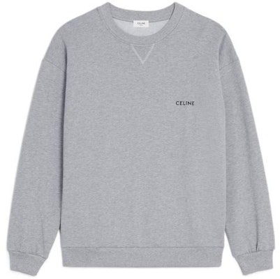 CELINE FW22 Grey Pullover Sweatshirt with Letter Print. 2Y959670Q-09GB Order CELINE FW22 Grey Pullover Sweatshirt with Letter Print. 2Y959670Q-09GB