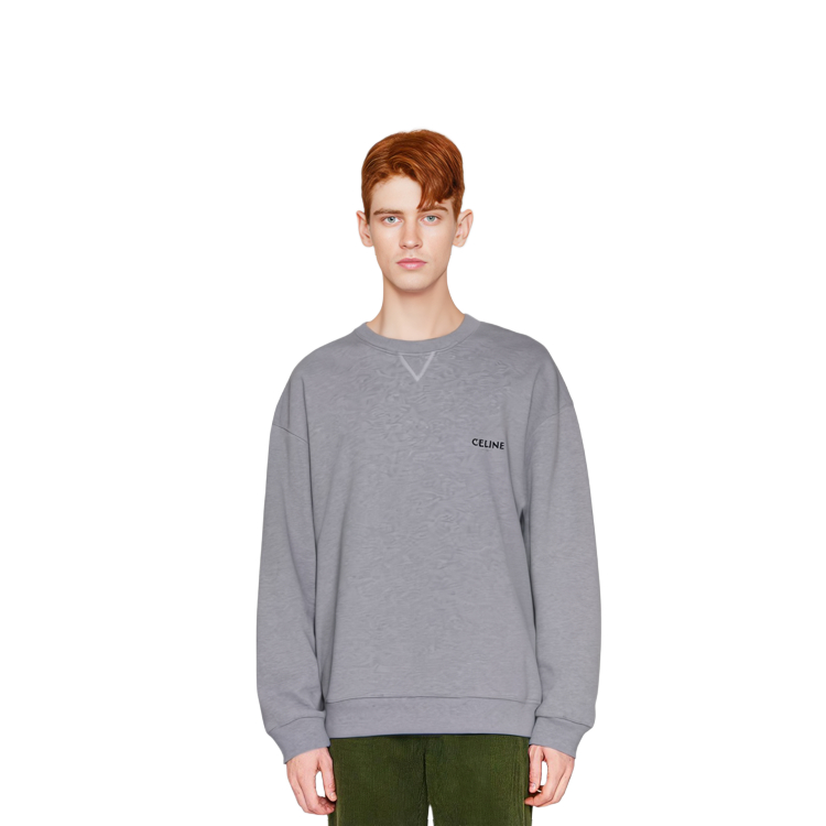 Details for Sudadera Gris CELINE FW22 con Estampado de Letras. 2Y959670Q-09GB