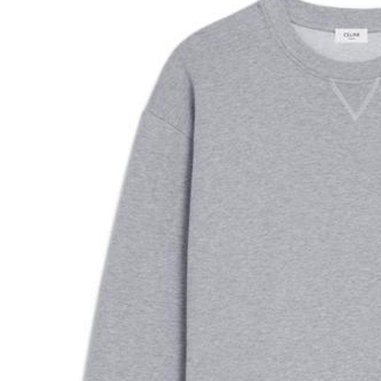 Sizing Sudadera Gris CELINE FW22 con Estampado de Letras. 2Y959670Q-09GB