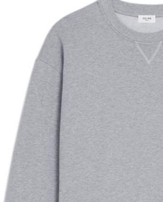CELINE FW22 Grey Pullover Sweatshirt with Letter Print. 2Y959670Q-09GB Sizing CELINE FW22 Grey Pullover Sweatshirt with Letter Print. 2Y959670Q-09GB