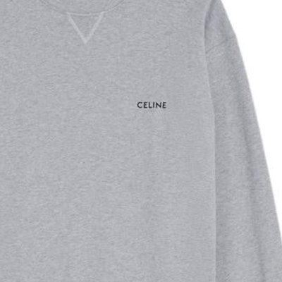 CELINE FW22 Grey Pullover Sweatshirt with Letter Print. 2Y959670Q-09GB Cheap CELINE FW22 Grey Pullover Sweatshirt with Letter Print. 2Y959670Q-09GB
