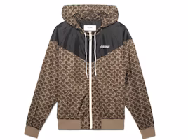 CELINE FW22 Letter Print Zip-Up Hoodie Jacket Light Beige. 2W343344N-02BL CELINE FW22 Letter Print Zip-Up Hoodie Jacket Light Beige. 2W343344N-02BL
