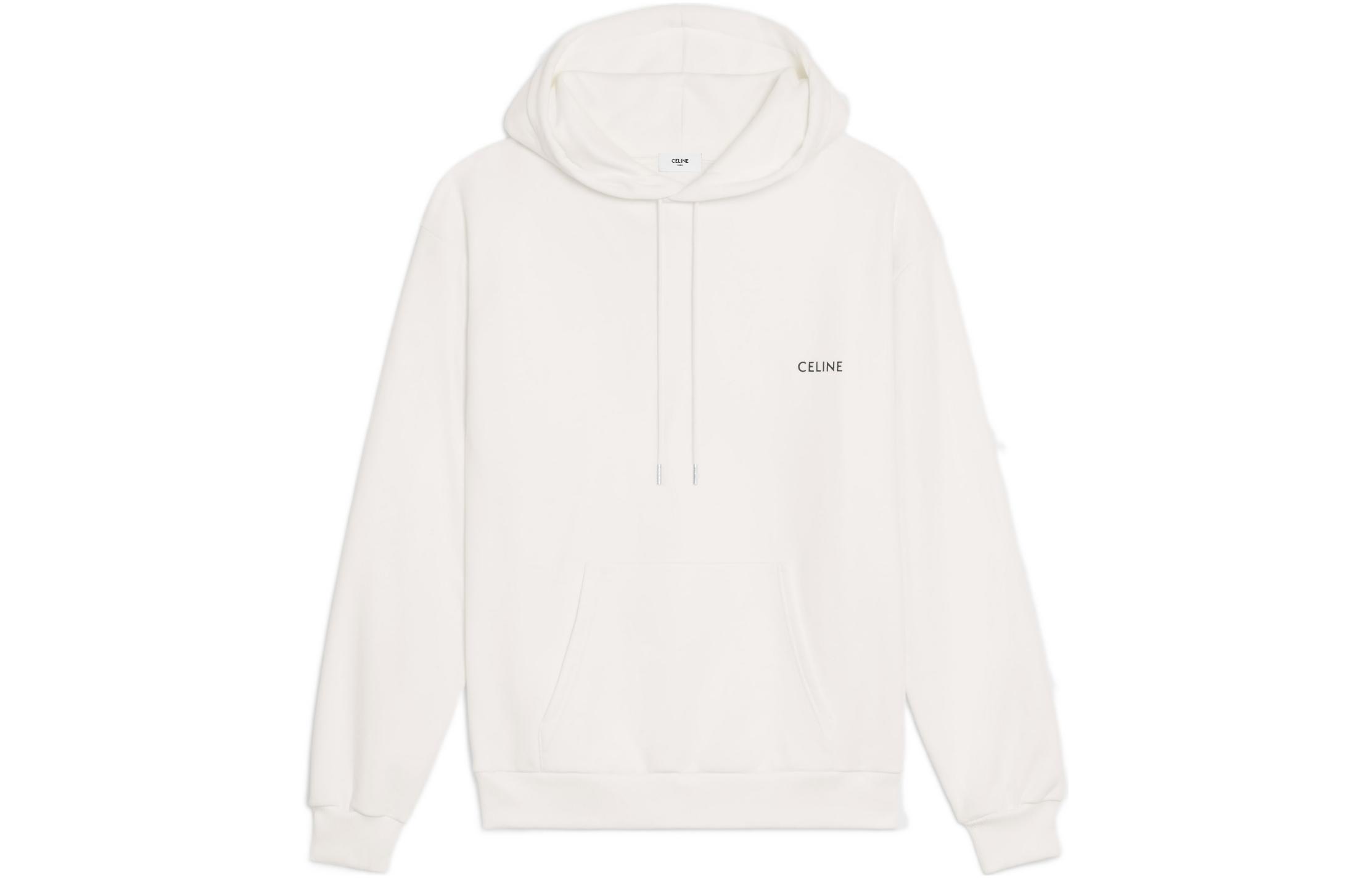 Order CELINE FW22  Logo Print Hoodie Fluorescent White 2Y958670Q-01OB