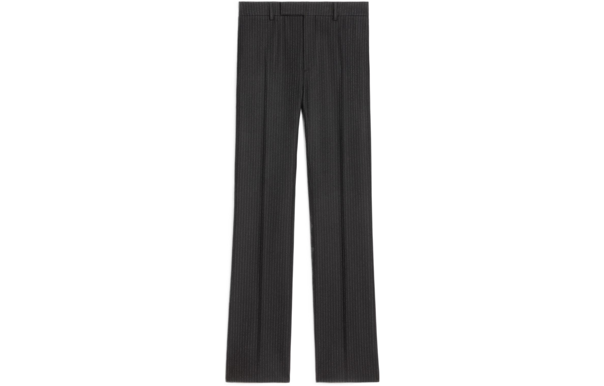 CELINE FW22  Slim Fit Black Flared Casual Pants with Stripes 2P401495R-38CE