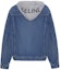 Lookbook CELINE FW22 Washed Denim Jacket with Logo Print and Hood. 2Q472930F-07UW