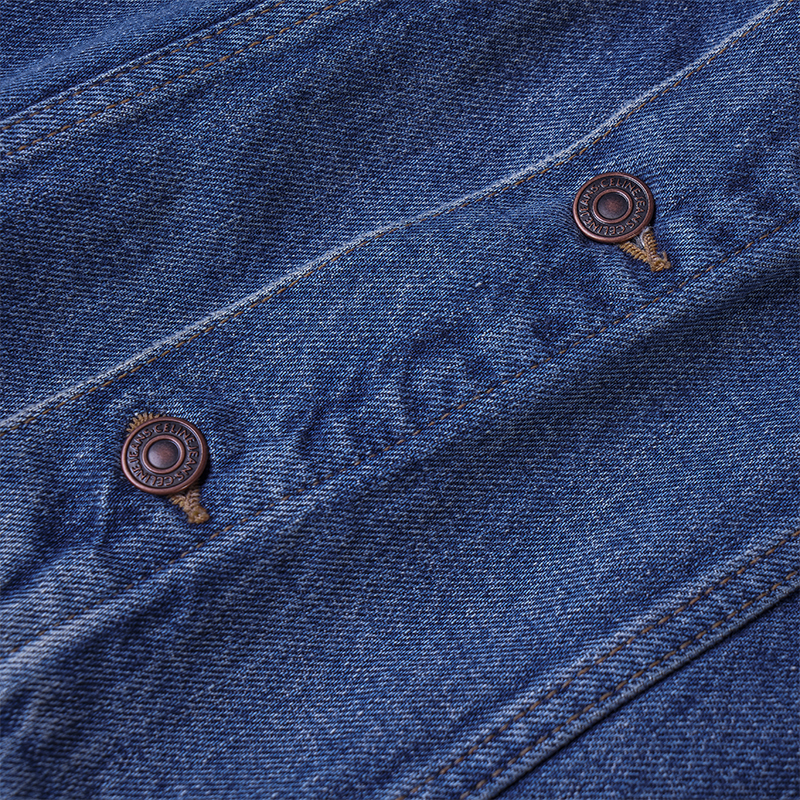 Details for CELINE FW22  Washed Denim Jacket with Logo Print and Hood. 2Q472930F-07UW