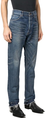 CELINE FW22 Washed Low-Waist Straight Leg Jeans Blue. 2N809066S-07TK Shop CELINE FW22 Washed Low-Waist Straight Leg Jeans Blue. 2N809066S-07TK