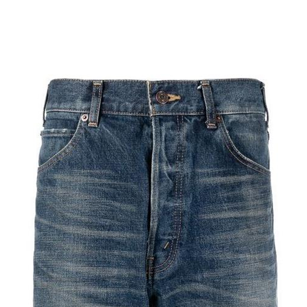 Details for CELINE FW22  Washed Low-Waist Straight Leg Jeans Blue. 2N809066S-07TK