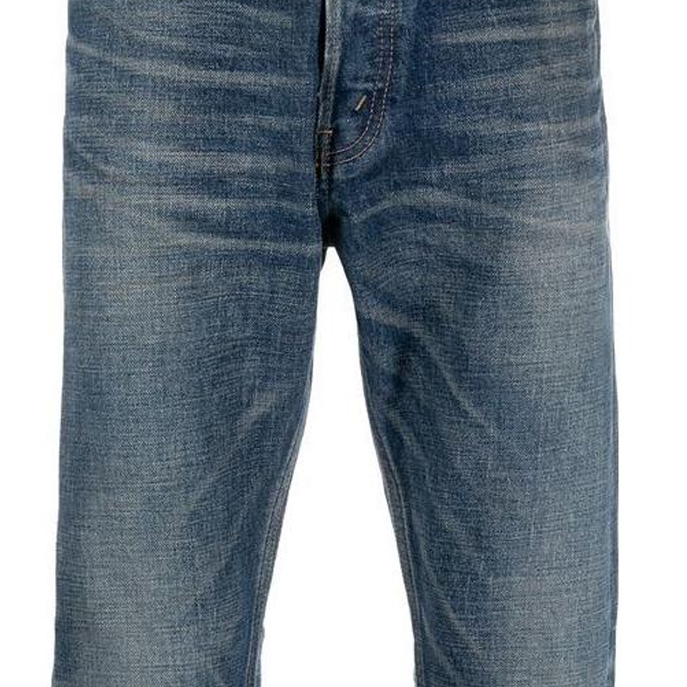 Sizing CELINE FW22  Washed Low-Waist Straight Leg Jeans Blue. 2N809066S-07TK