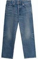 CELINE FW22 Washed Straight-Leg Relaxed Mid-Rise Blue Jeans 2N574930F-07UW CELINE FW22 Washed Straight-Leg Relaxed Mid-Rise Blue Jeans 2N574930F-07UW