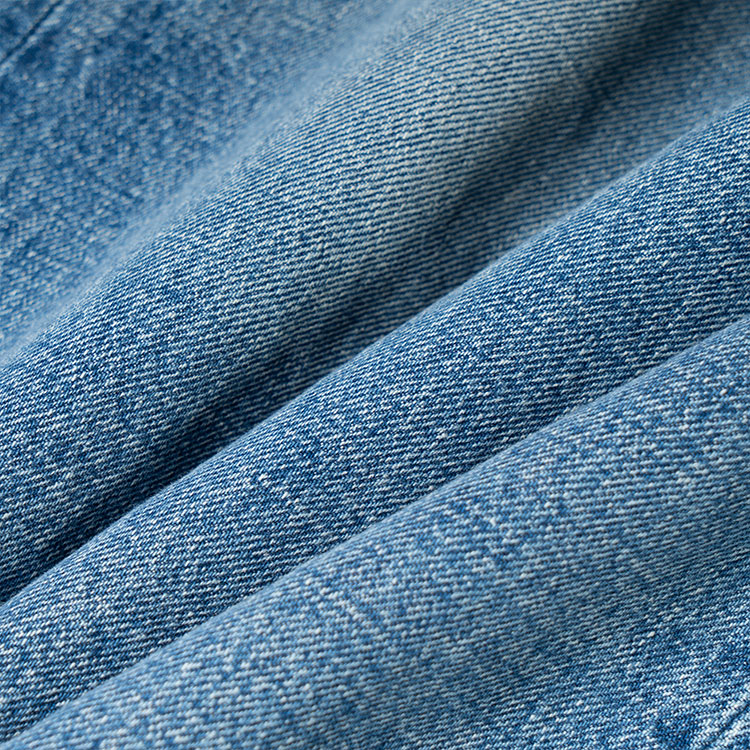 Shop CELINE FW22  Washed Straight-Leg Relaxed Mid-Rise Blue Jeans 2N574930F-07UW