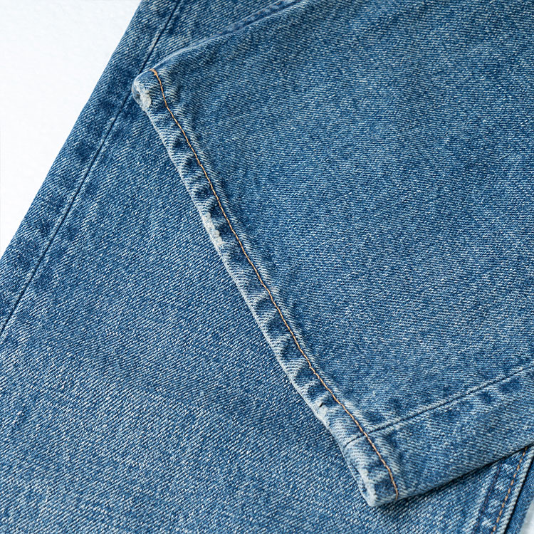 Purchase CELINE FW22  Washed Straight-Leg Relaxed Mid-Rise Blue Jeans 2N574930F-07UW