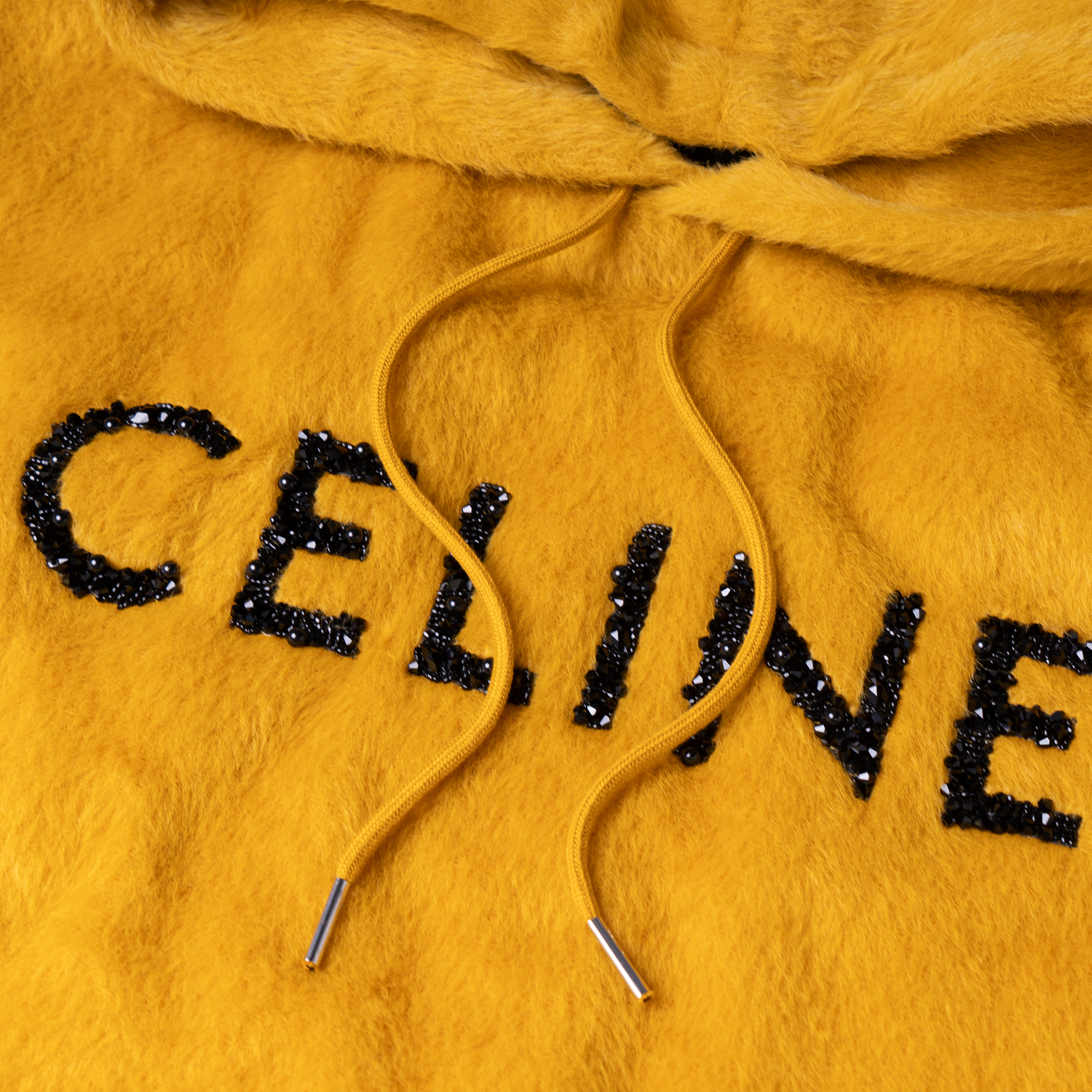 Sizing CELINE FW22 黃色拼接印花Logo連帽衫 2Y964925R-11SD