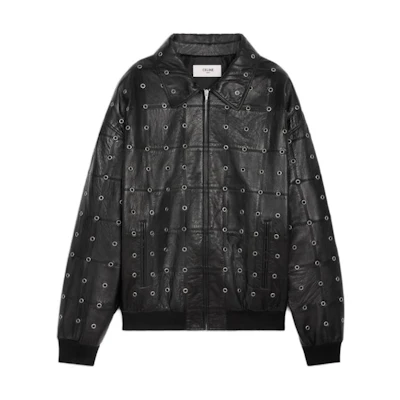 Celine FW22 Black Eyelet Loose Casual Jacket for Men 2EC51577H-38NO