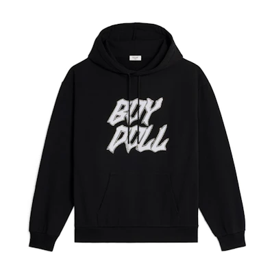 Celine FW22 Black Hoodie with Logo Print and Long Sleeves 2Y976670Q-38AW