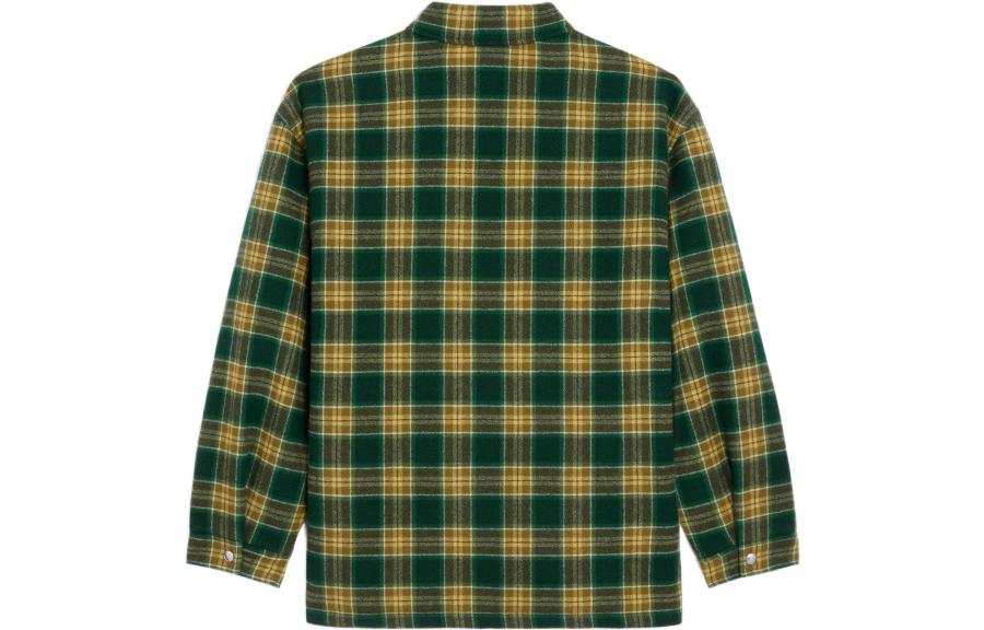 Lookbook CELINE FW22 Kemeja Boy Doll Berpetak Lengan Panjang Hijau 2W705499R-30VK