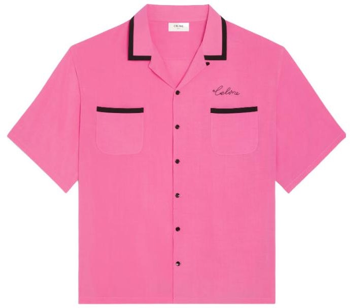 celine-fw-22-boy-doll-contrast-trim-button-up-loose-fit-pink-shirt-men-s-2-c831171-s-25-rp