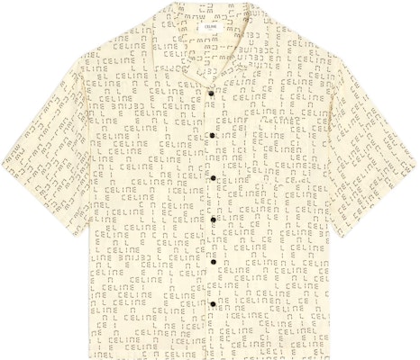 CELINE FW22 Boy Doll Digital Print Loose Fit Short Sleeve Shirt Beige Mens 2C517977N-01KC Buy CELINE FW22 Boy Doll Digital Print Loose Fit Short Sleeve Shirt Beige Mens 2C517977N-01KC