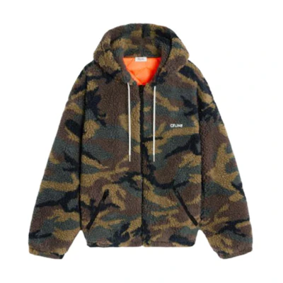 Celine FW22 Camo Fleece Hoodie Jacket 2Y905710S-02QO