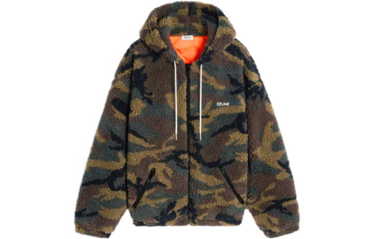 Order Celine FW22 迷彩羊毛連帽外套 2Y905710S-02QO