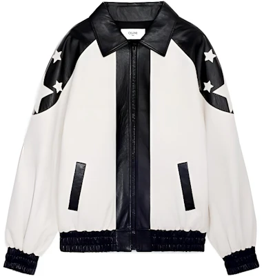 Celine FW22 星星印花拼色拉鍊外套 白色 休閒長袖夹克 2ED47577H-09BW Buy Celine FW22 星星印花拼色拉鍊外套 白色 休閒長袖夹克 2ED47577H-09BW