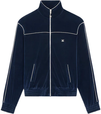 Celine FW22 拼色拉鍊針織外套 深藍色 2Y168679I-07MR Buy Celine FW22 拼色拉鍊針織外套 深藍色 2Y168679I-07MR