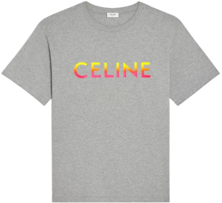 CELINE FW22 Baju T-Shirt Logo Gradient Lelaki Grey Loose Fit 2X10B671Q-09ME Buy CELINE FW22 Baju T-Shirt Logo Gradient Lelaki Grey Loose Fit 2X10B671Q-09ME